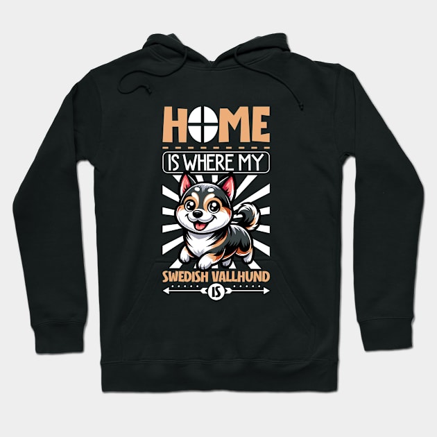 Home is with my Swedish Vallhund Hoodie by Modern Medieval Design